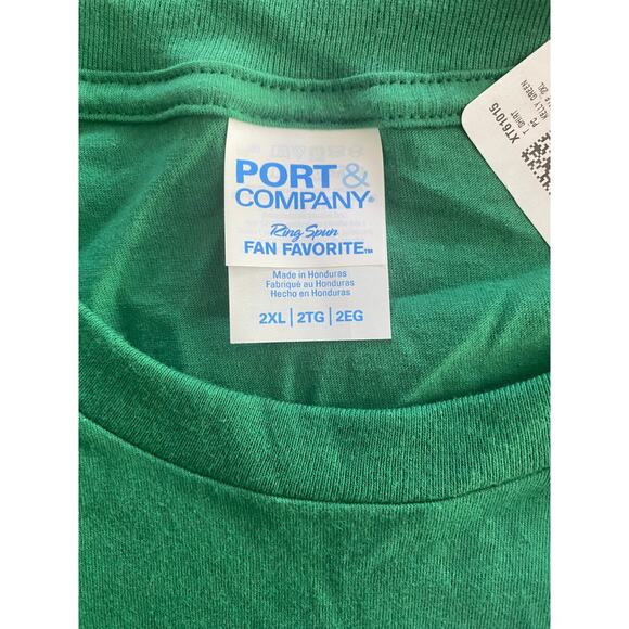NWT Port & Company Mens Size 2XL T-Shirt St Patrick's Day Clover Baseball Unisex - Picture 3 of 5